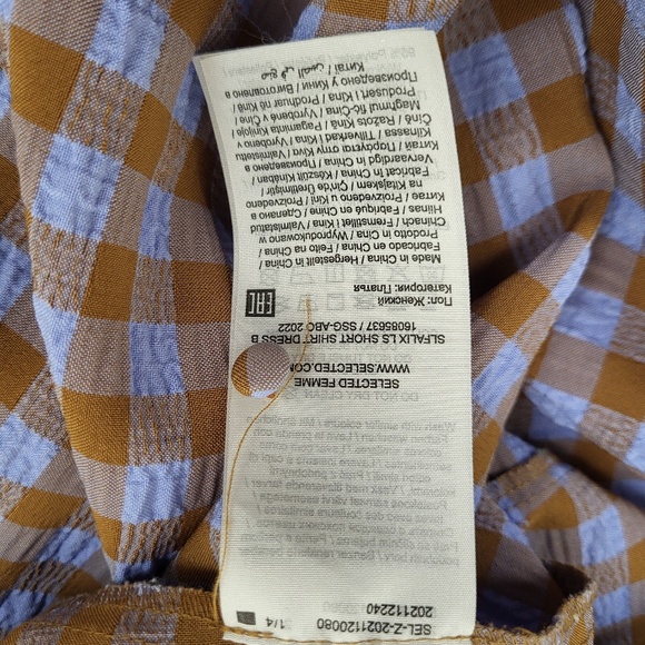 Vintage Periwinkle and Brown Checkered Mini Dress - Picture 14 of 14